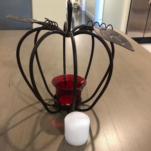 Metal Pumpkin Candle Holder - Picture 5 of 5